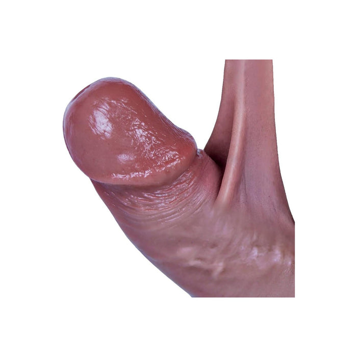 Realistiskais 21,5 cm silikona dildo ar spēcīgu piesūcekni