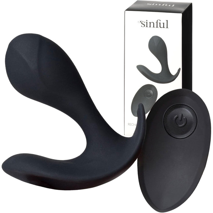 Вибратор для простаты с сильной присоской и пультом управления для мужчин