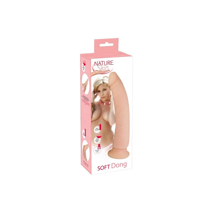 Elastīgs TPR dildo ar piesūcekni - dabīgs dizains un maiga materiāla