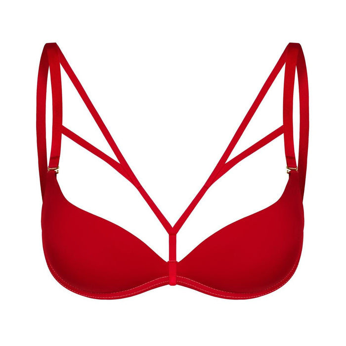 Promees Grace Red Bralette siksnas