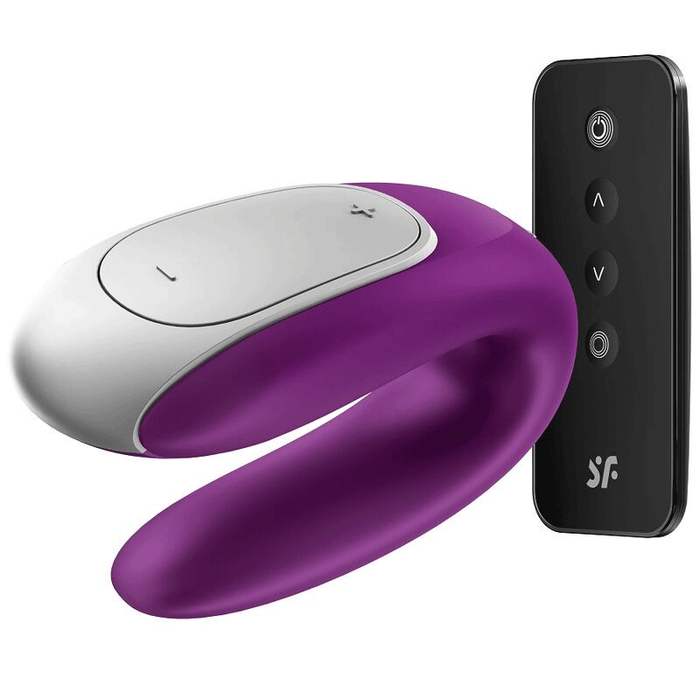 Satisfyer Double Fun violets pāris vibrators