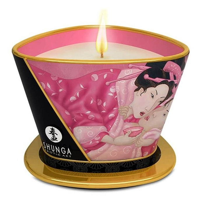 Shunga rožu aromātiskā masāžas svece 170ml
