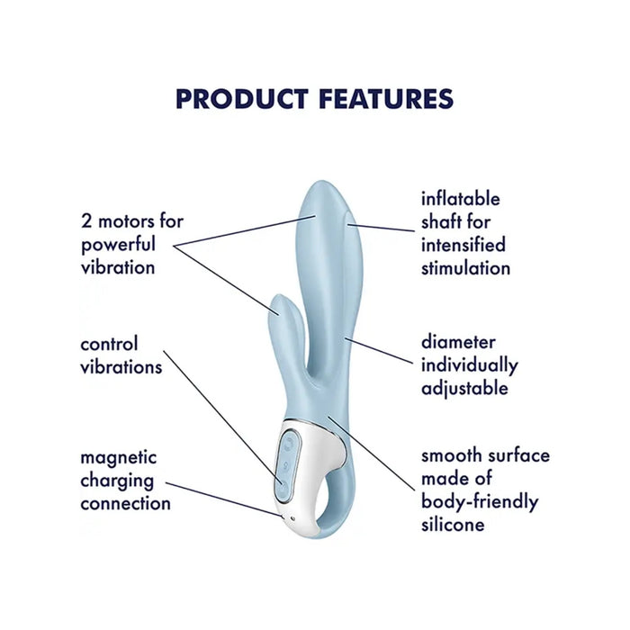 Air Pump Bunny 1 – jaudīgs piepūšamais vibrators ar klitora stimulatoru