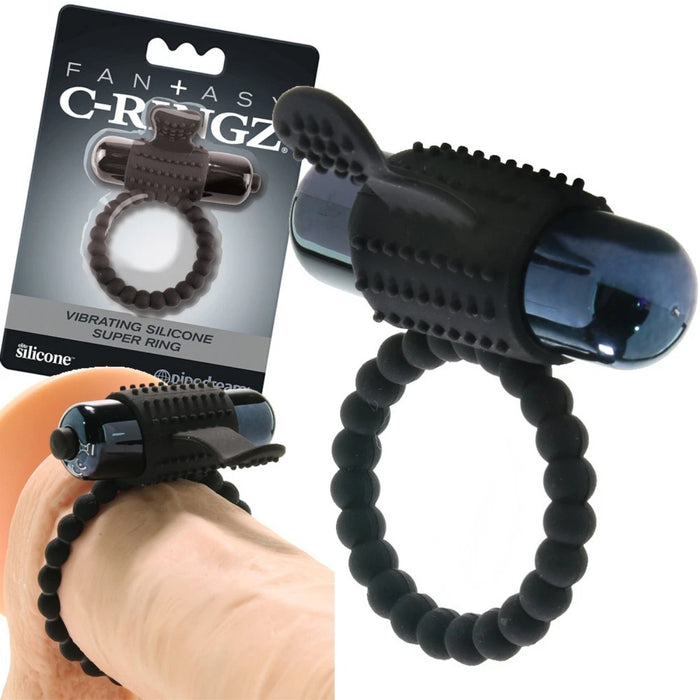 Vibrējošais silikona gredzens Pipedream Fantasy C-Ringz (3,2 cm)