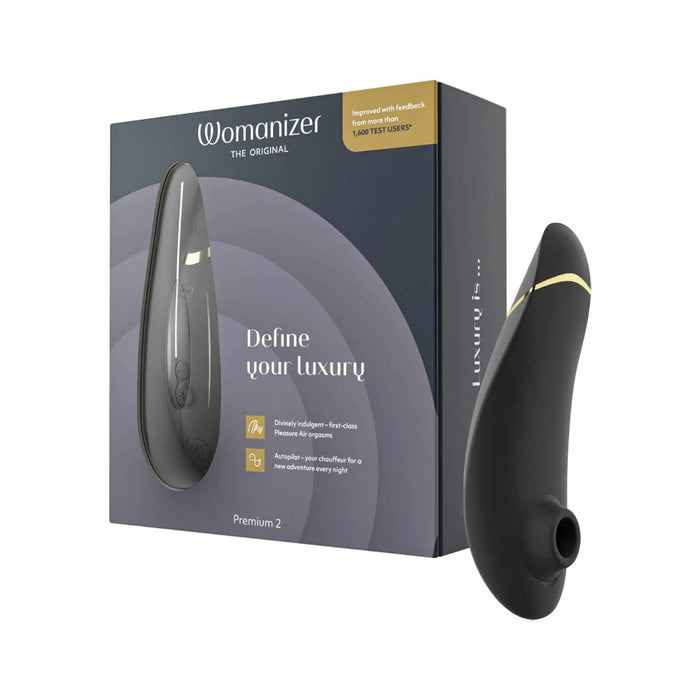 Womanizer PREMIUM 2 – luksusa klitora stimulators, melns