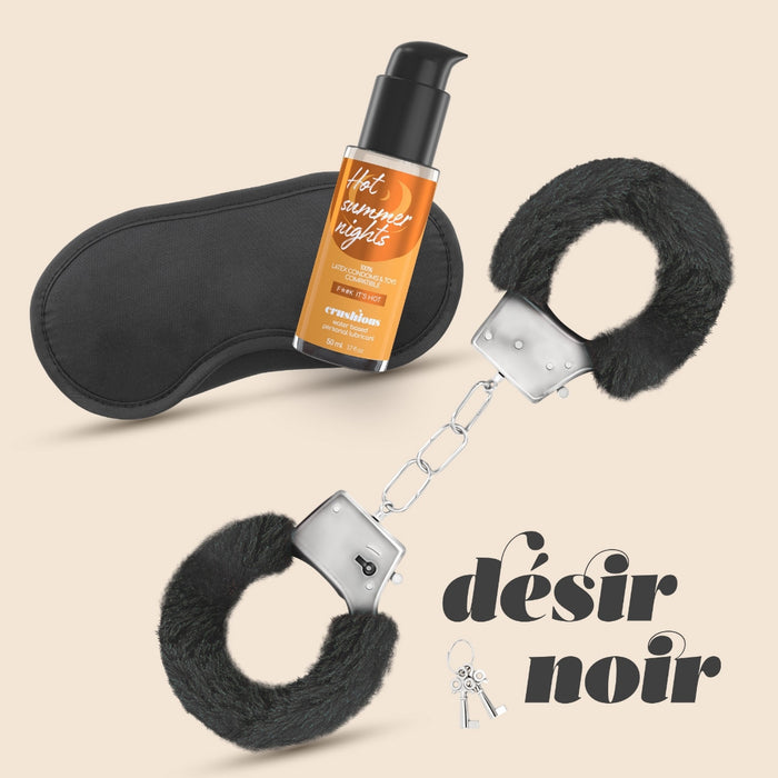 CRUSHIOUS DÉSIR NOIR Handcuffs Set – наручники и лубрикант