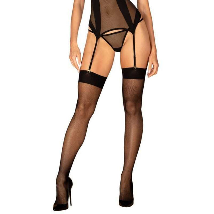 Чулки Obsessive, элегантные, черные