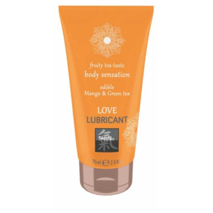 SHIATSU Love lubrikants Mango un zaļā tēja – ēdams ūdens bāzes gels, 100 ml