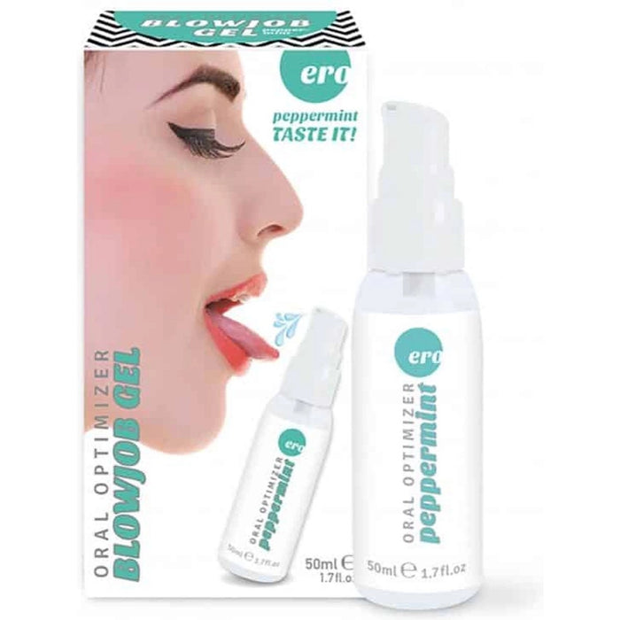 Ero by HOT Oral Optimizer Deepthroat Gel Peppermint, 50 ml – atsvaidzinošs aerosols orālajam seksam