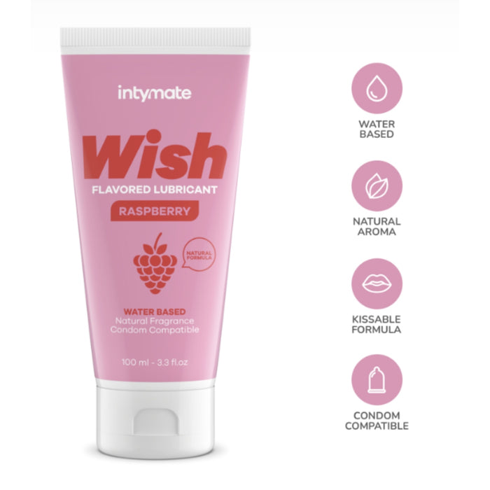 INTYMATE Wish Raspberry ūdens bāzes lubrikants ar aveņu garšu, 100 ml