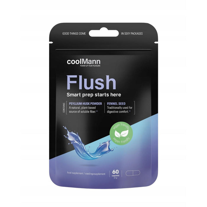 CoolMann FLUSH – растительная пищевая добавка с клетчаткой, 60 капсул