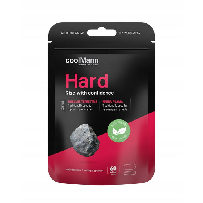 CoolMann HARD – augu izcelsmes uztura bagātinātājs vīriešiem, 60 tabletes.