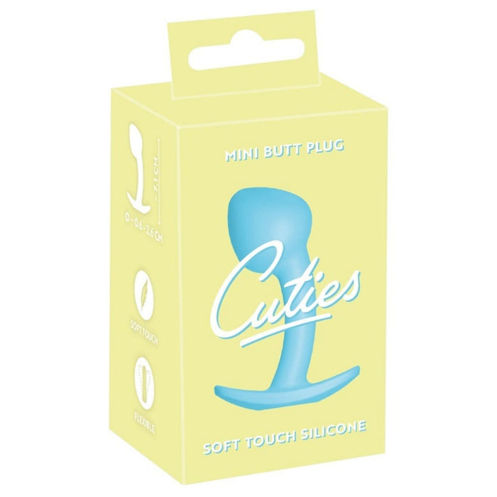 Anālais korķis 7,1 cm Cuties – silikona, gaiši zils