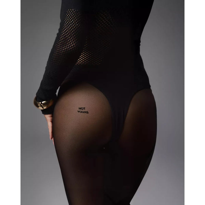 Obsessive Patrise Yours zeķubikses – melnas, daļēji caurspīdīgas