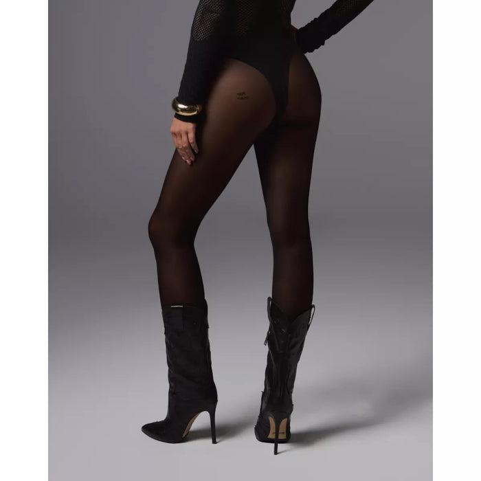 Obsessive Patrise Yours zeķubikses – melnas, daļēji caurspīdīgas