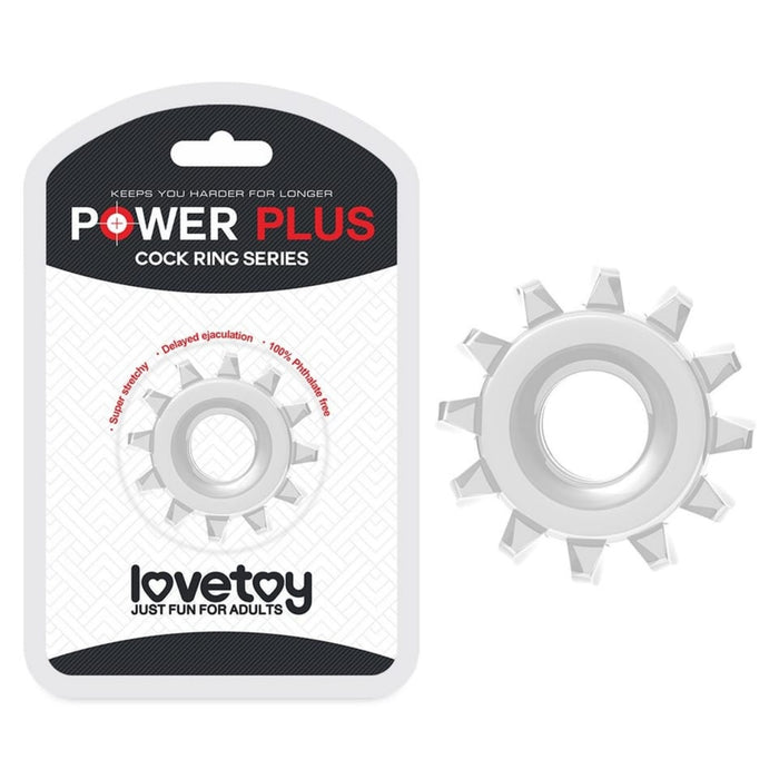 Lovetoy Power Plus dzimumlocekļa riņķis – 1.6 cm, caurspīdīgs