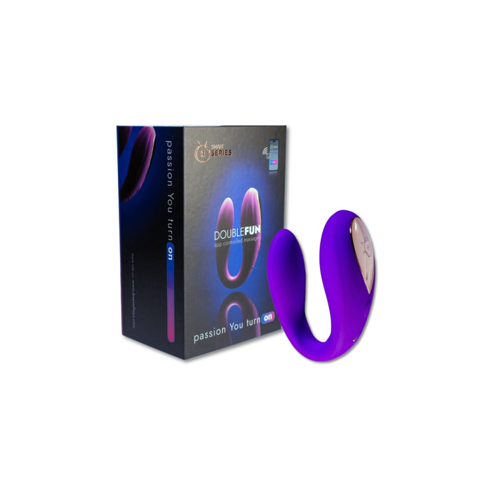 Массажёр Double Fun с управлением через приложение – USB, силиконовый