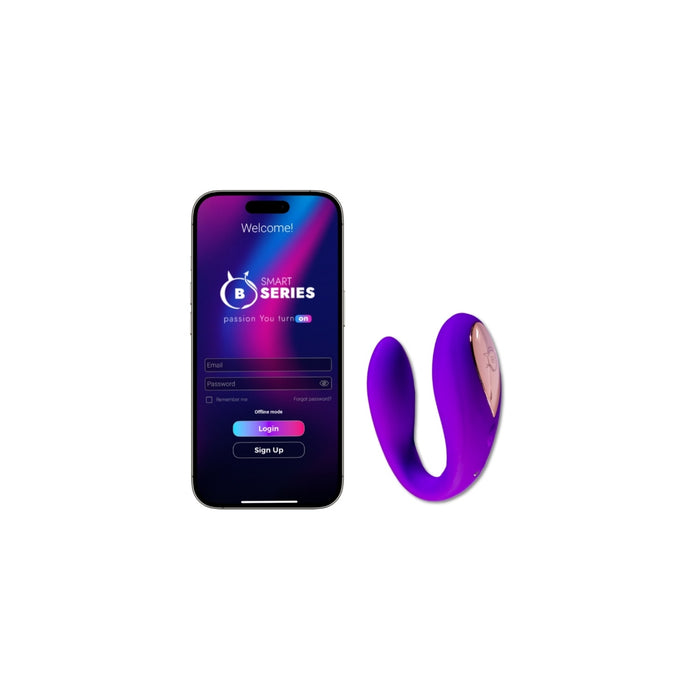 Массажёр Double Fun с управлением через приложение – USB, силиконовый