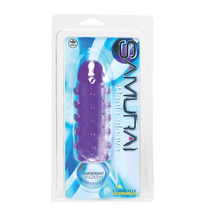 Samuraja dzimumlocekļa uzmava – violeta, elastīga, 14.5 cm
