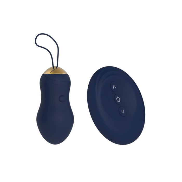Dreamtoys Apollo vibrējoša vaginālā oliņa – ar pulti, silikona, zila