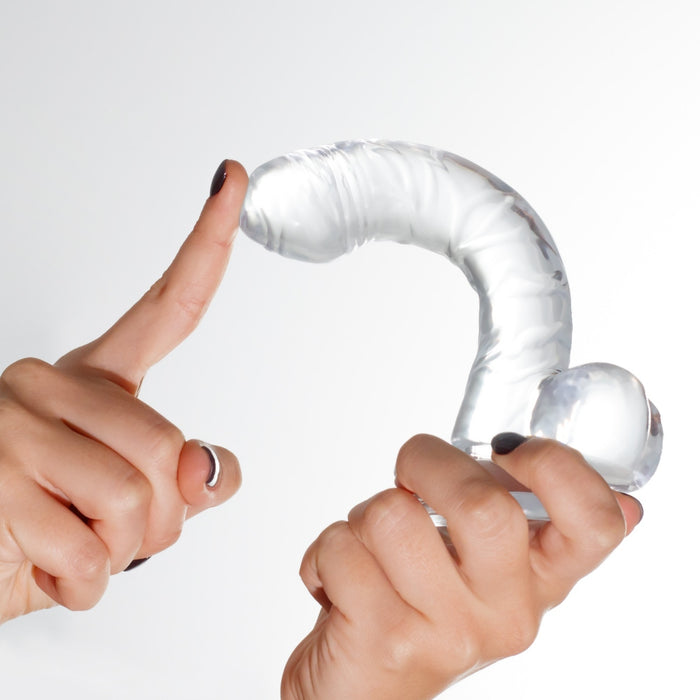 Crushious Hudini anālais dildo – ar piesūcekni, TPE, caurspīdīgs