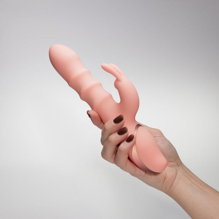 Crushious Ringlord Rabbit vibrators — silikona, ar gredzeniem, USB