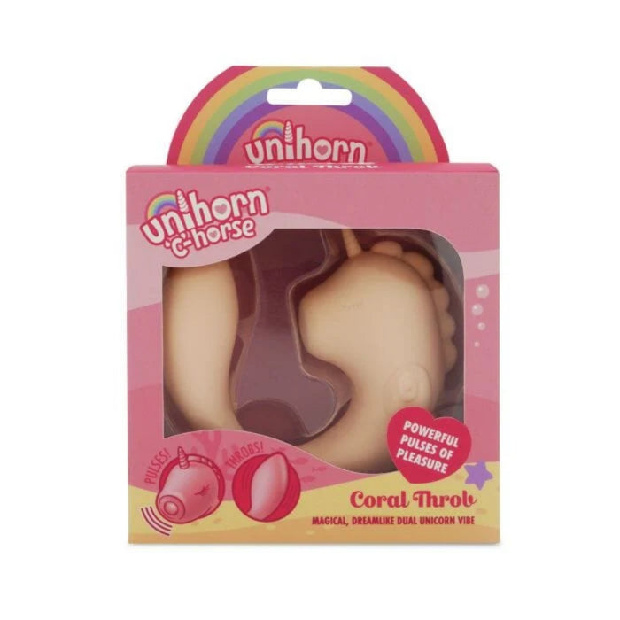 Unihorn C Horse Coral Throb вибратор – клиторальный + G-точка, силиконовый