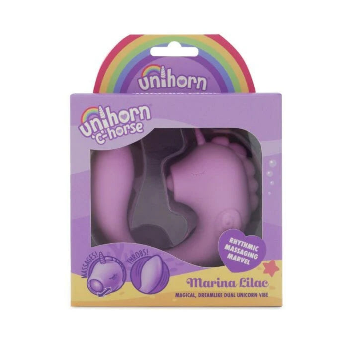 Unihorn C Horse Marina ceriņu vibrators – klitora + G punkta, silikona, USB