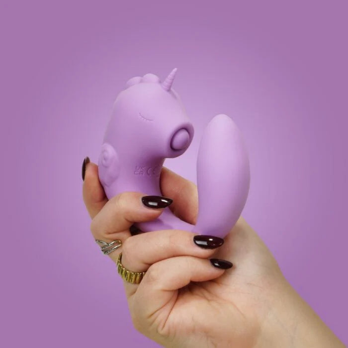 Unihorn C Horse Marina ceriņu vibrators – klitora + G punkta, silikona, USB