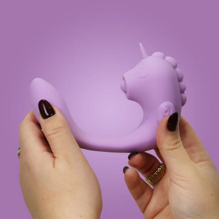 Unihorn C Horse Marina ceriņu vibrators – klitora + G punkta, silikona, USB