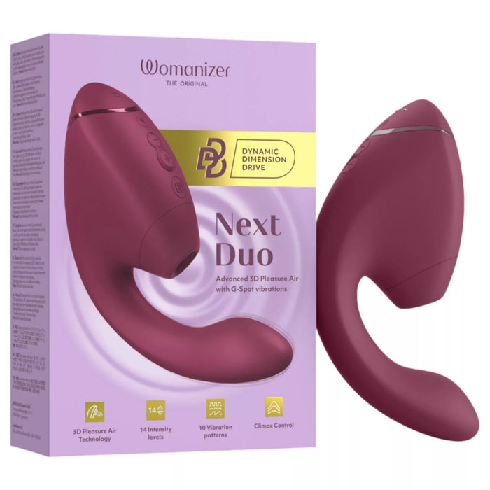 Womanizer Next Duo 2в1 вибратор – клиторальный + G-точка, Pleasure Air