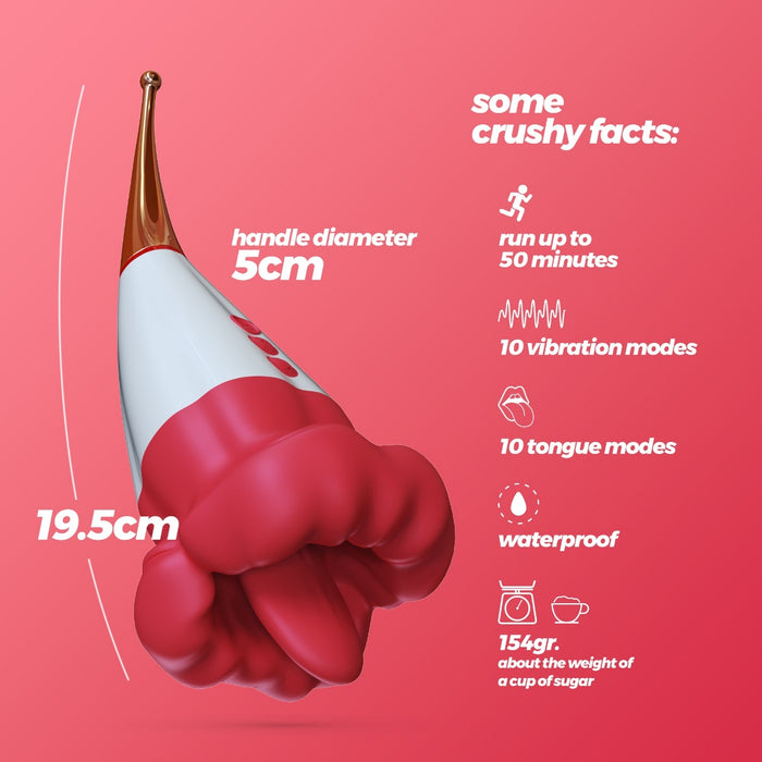 Crushious Jagger dubultais stimulators – vibrators, silikons, 19.5 cm