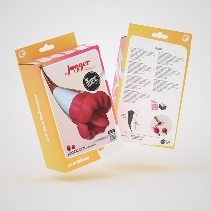 Crushious Jagger dubultais stimulators – vibrators, silikons, 19.5 cm