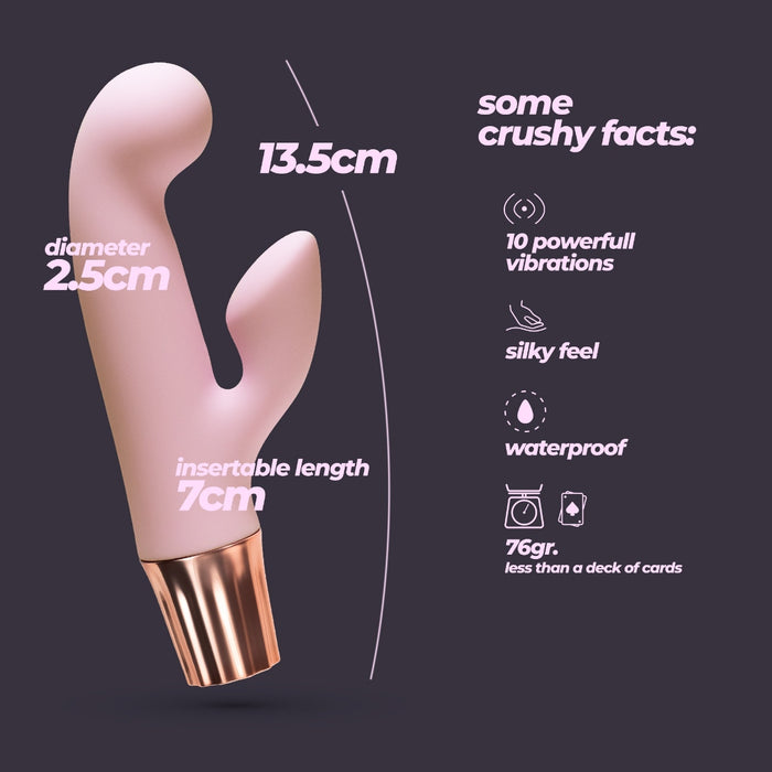 Crushious Mellow Cony mini vibrators – pārnēsājams, silikona