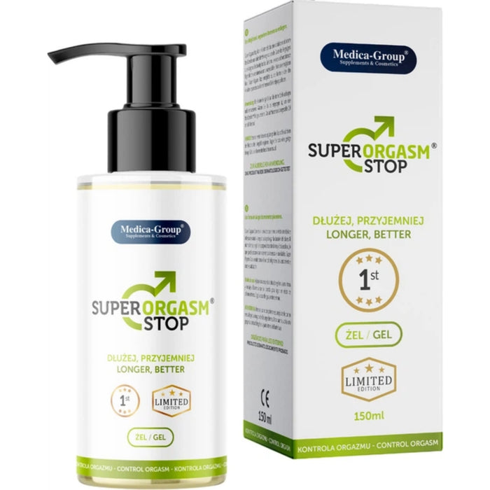 Super Orgasm Stop Gel – intīms gēls vīriešiem komfortablām sajūtām, 150 ml
