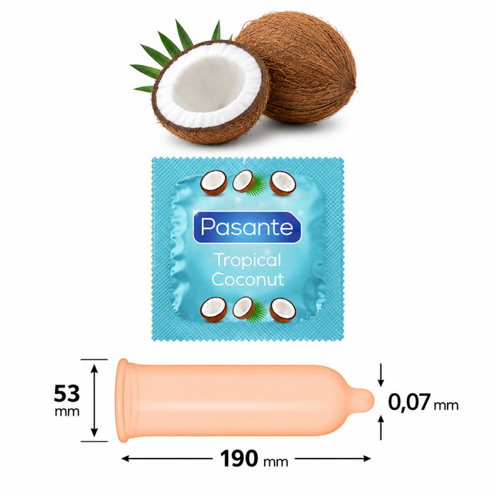 Pasante Tropical Coconut – презерватив с ароматом кокоса, 1 шт
