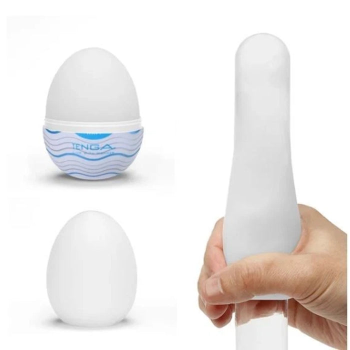 TENGA Egg Wavy – мастурбатор, компактный, с волнистой текстурой
