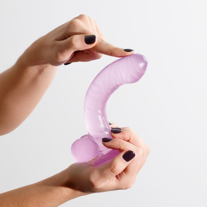 CRUSHIOUS Hudini Jelly Anal Dildo Purple – гибкий анальный дилдо с присоской