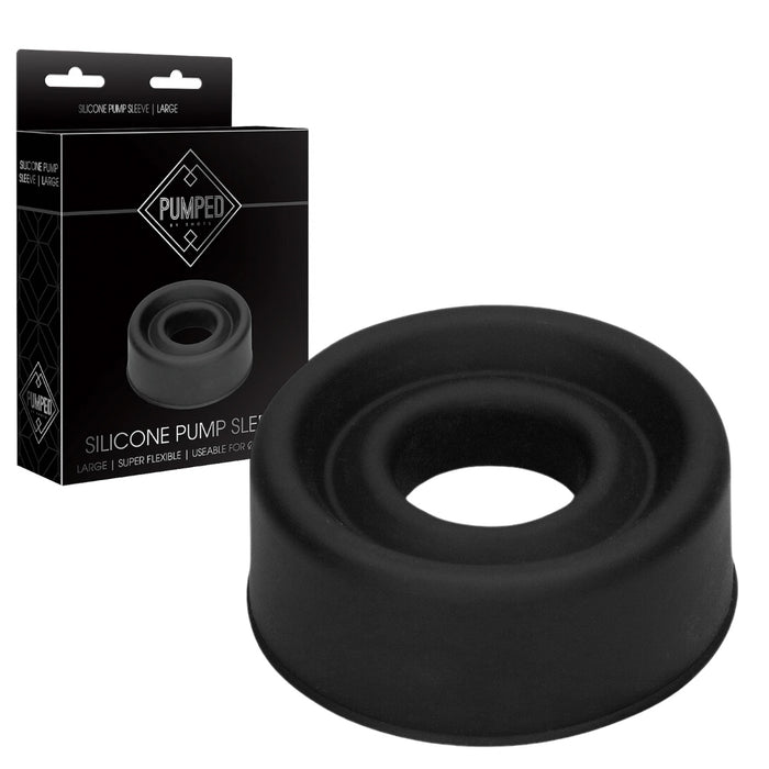 Pumped Silicone Pump Sleeve Large – силиконовая манжета для вакуумной помпы (чёрная)