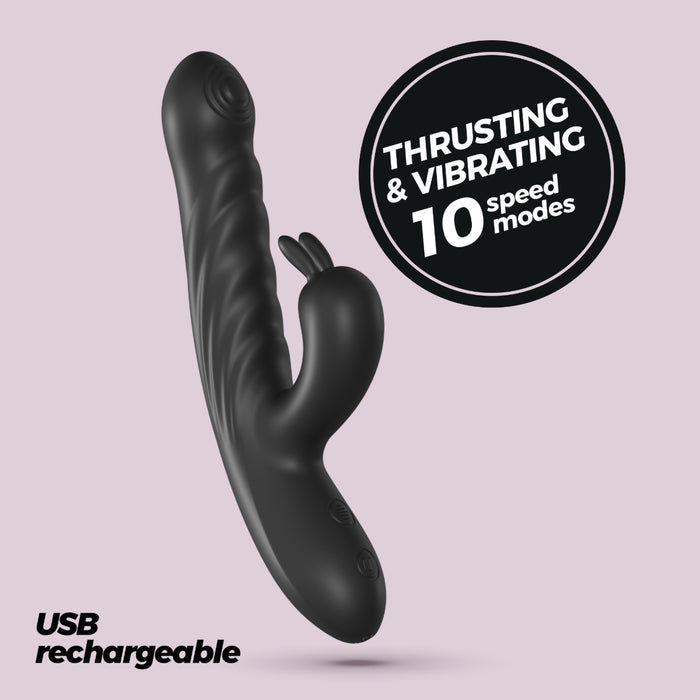 CRUSHIOUS Lapin – thrusting вибратор rabbit, чёрный