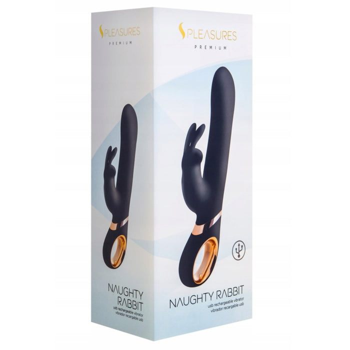 Exclusive Naughty Rabbit Black S Pleasures – вибратор кролик