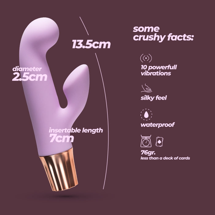 Crushious Mellow Cony – мини вибратор кролик (фиолетовый)