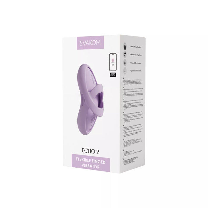 SVAKOM Echo 2 – pirksta stimulators (rozā ceriņu)