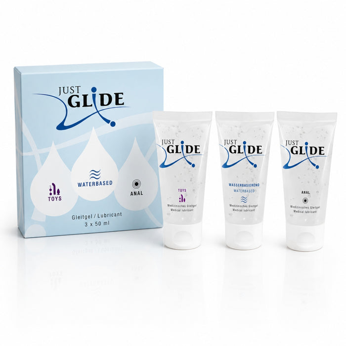 "Just Glide Deluxe" – lubrikantu komplekts, 3 × 50 ml.