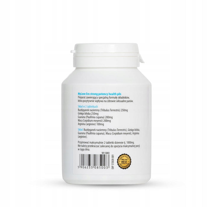 MyLove Ero Strong Potency – пищевая добавка для мужчин, 60 капсул