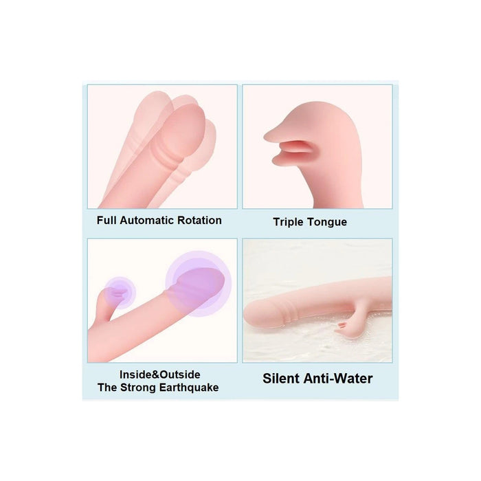 WOWYES V6 Swan – rotējošais vibrators ar trusīša stimulāciju