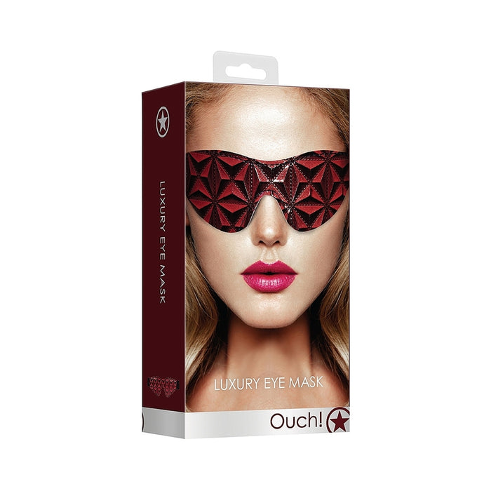 OUCH! Luxury Eye Mask – acu maska, bordo