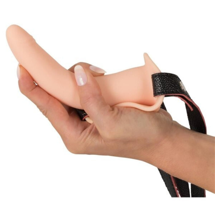 Vibrējošs siksniņdildo ar dubulto dildo – silikona, USB, pāriem
