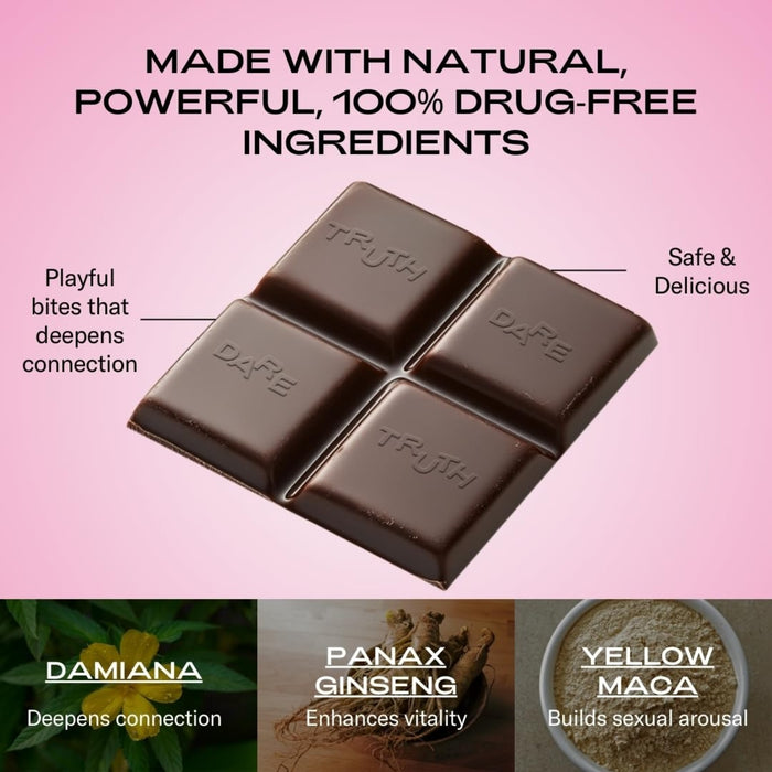 The Oh Collective – Date Night Love Chocolate с popping candy и карточками «Truth or Dare» (50 г)