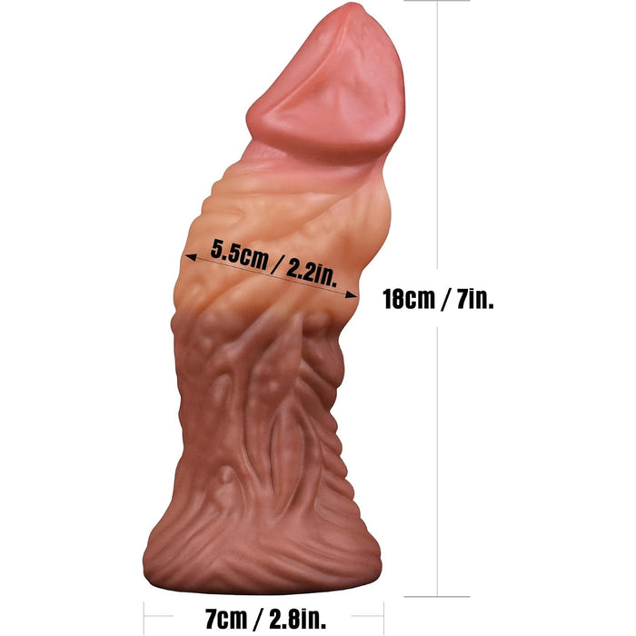 Reālistisks 18 cm dildo ar ādai līdzīgu pārklājumu un spēcīgu piesūcekni